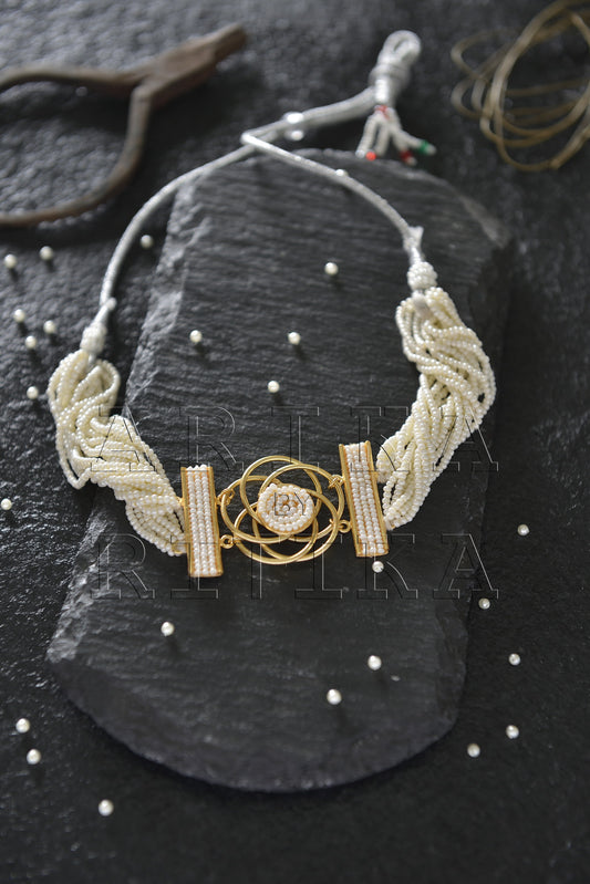 The Maharani Pearl Bib Statement Necklace