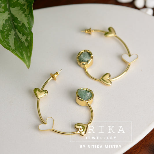 The Esmeralda Gemstone Huggie Hoops