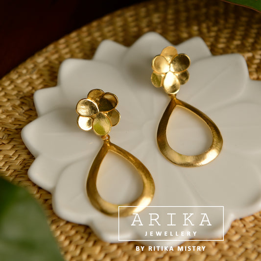 The Zenith Textured waterdrop Hoops